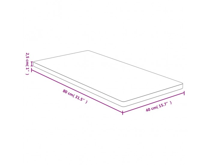 Sonata H Плот за маса 40x80x2,5 см бамбук