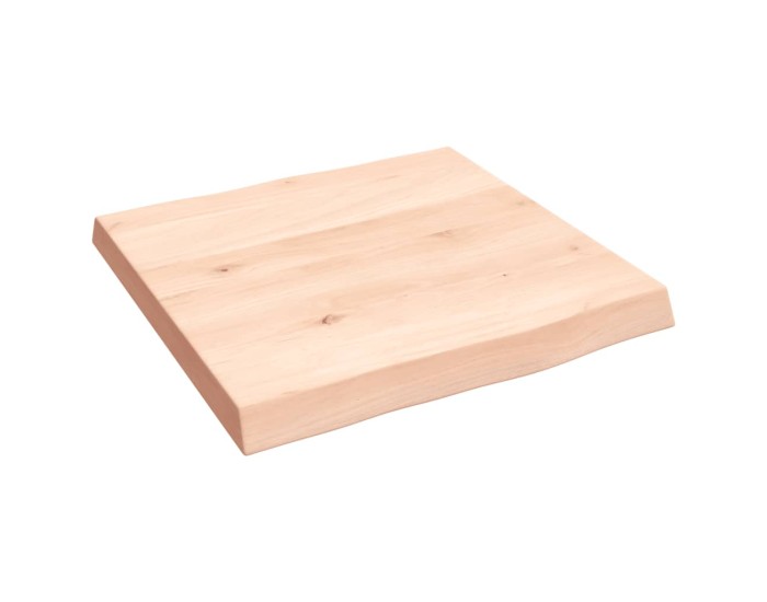 Sonata Blat masă 40x40x(2-4) cm lemn stejar netratat contur organic