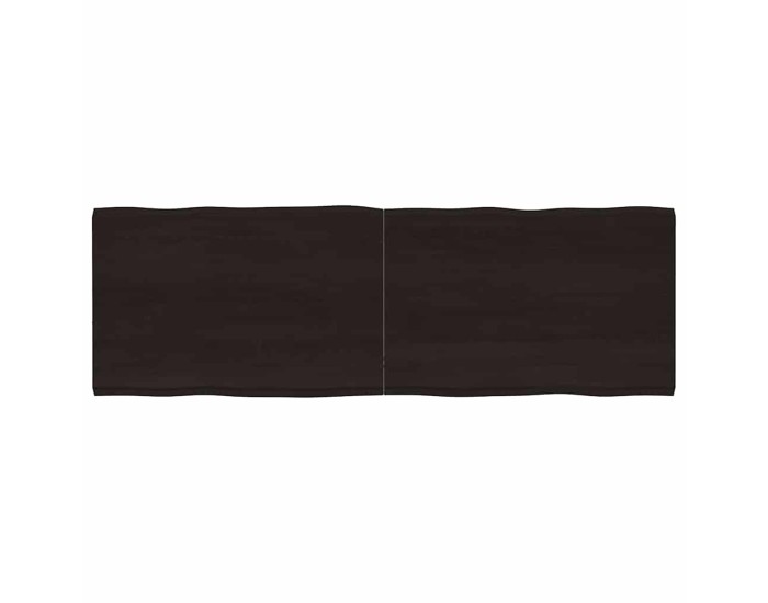 Sonata Blat masă, 180x60x4 cm, gri, lemn stejar tratat contur organic