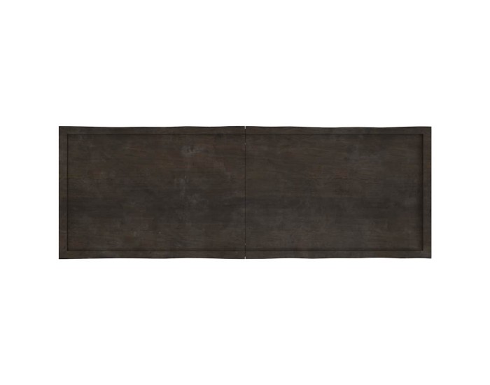 Sonata Blat masă, 180x60x4 cm, gri, lemn stejar tratat contur organic