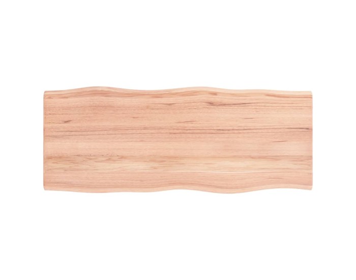 Sonata Blat masă, 100x40x2 cm, maro, lemn stejar tratat contur organic