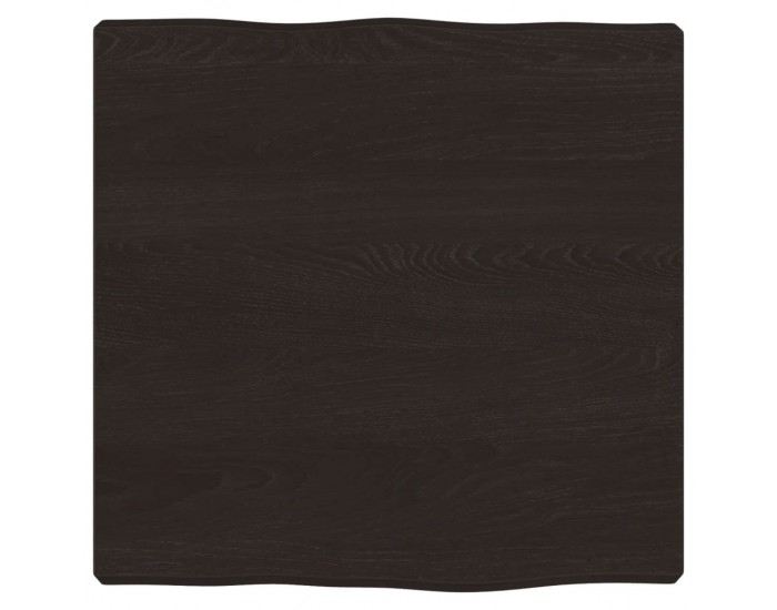 Sonata H Плот за маса тъмнокафяв 40x40x(2-4) см обработен масивен дъб