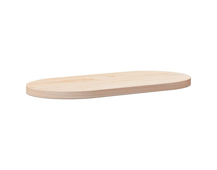 Sonata Blat de masă oval din lemn masiv de pin 70x35x2,5 cm