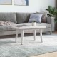 Sonata Blat de masă alb 80x40x2,5 cm lemn masiv de pin dreptunghiular