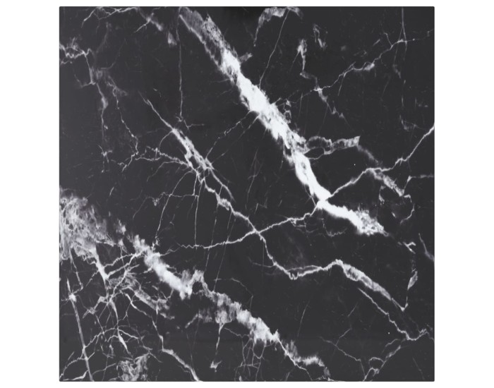 Sonata Blat masă negru 70x70 cm 6 mm sticlă securizată design marmură