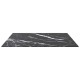 Sonata Blat masă negru 70x70 cm 6 mm sticlă securizată design marmură