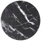 Sonata Blat masă negru Ø60x0,8 cm, sticlă securizată, design marmură
