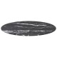 Sonata Blat masă negru Ø60x0,8 cm, sticlă securizată, design marmură