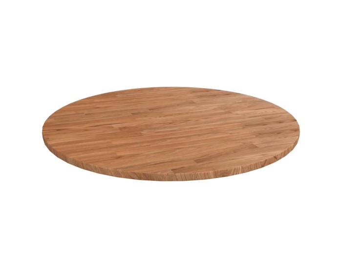 Sonata Blat de masă rotund maro deschis Ø70x1,5 cm lemn stejar tratat