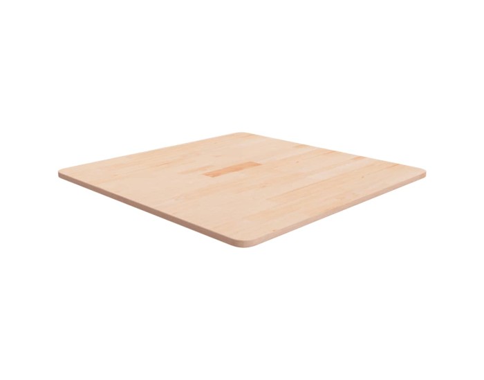 Sonata Blat de masă pătrat,70x70x1,5cm, lemn masiv stejar netratat