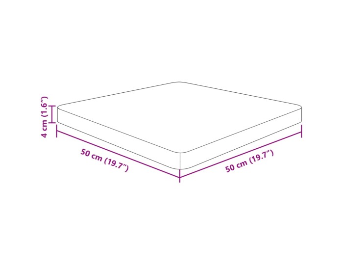 Sonata Blat de masă pătrat maro închis 50x50x4 cm lemn stejar tratat