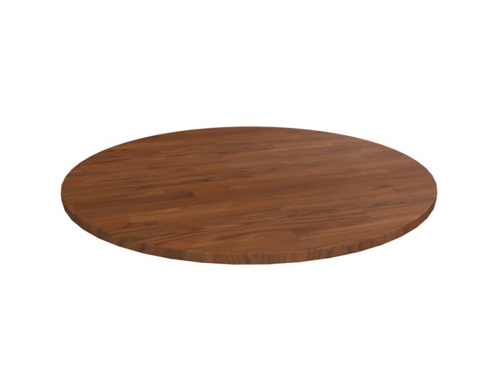 Sonata Blat de masă rotund maro închis Ø70x1,5 cm lemn stejar tratat