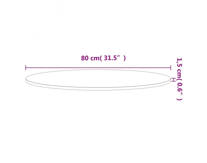 Sonata H Плот за маса Ø80x1,5 см кръгъл масивен бук