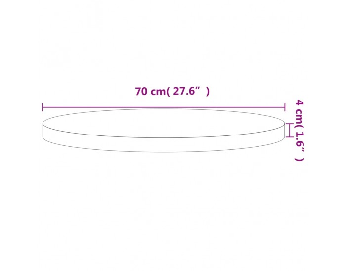 Sonata H Плот за маса Ø70x4 см кръгъл масивен бук
