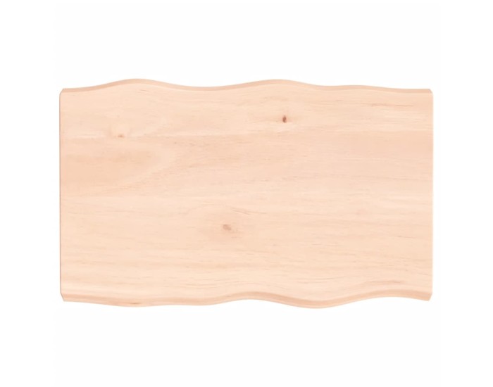 Sonata Blat masă 80x50x(2-6) cm lemn stejar netratat contur organic
