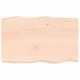 Sonata Blat masă 80x50x(2-6) cm lemn stejar netratat contur organic