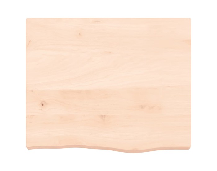 Sonata Blat de masă, 60x50x(2-6) cm, lemn masiv de stejar netratat