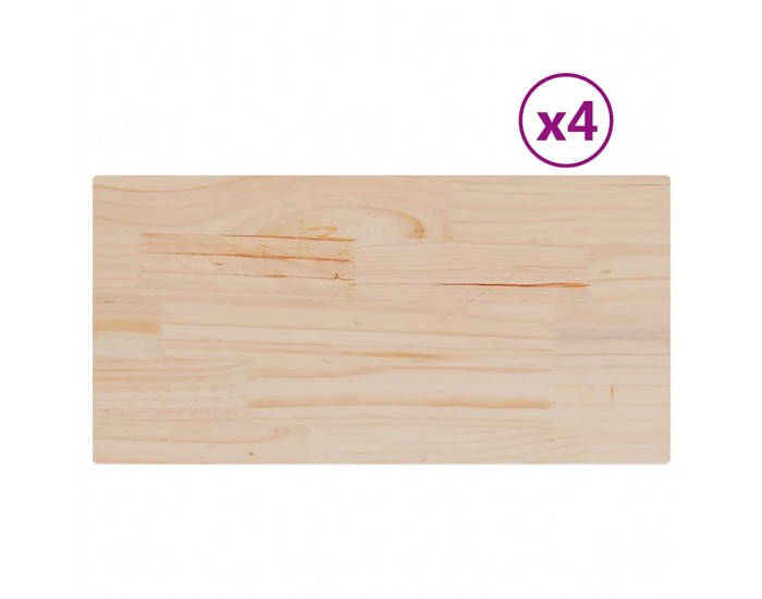 Sonata H Плотове за маси, 4 бр, 90x45x1,7 см, правоъгълни, бор масив