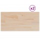 Sonata H Плотове за маси, 2 бр, 90x45x1,7 см, правоъгълни, бор масив