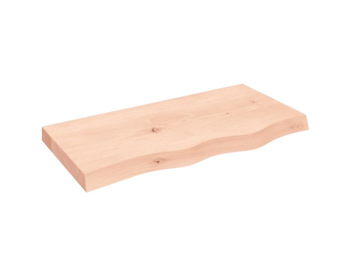 Sonata Blat de masă, 80x40x(2-6) cm, lemn masiv de stejar netratat