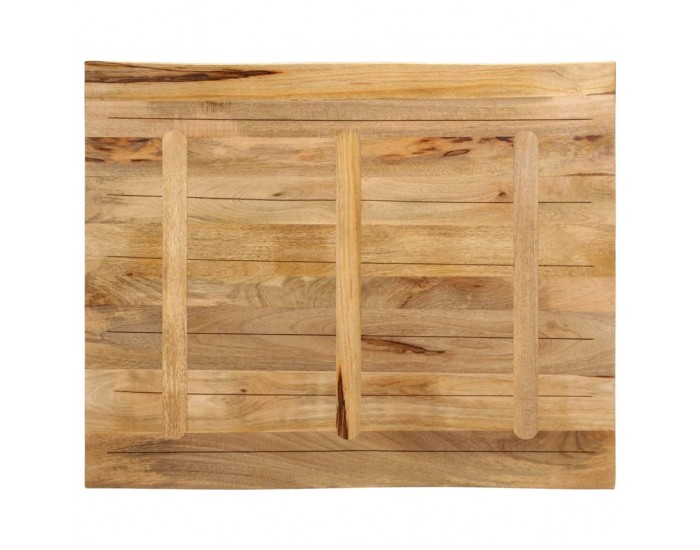 Sonata H Плот за маса, жив ръб, 90x80x2,5 см, масивно дърво грубо манго