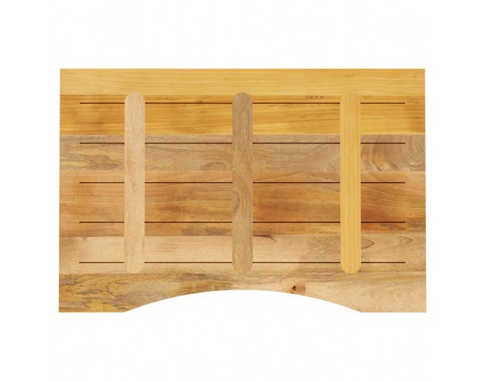 Sonata H Плот за бюро с извивка 80x60x2,5 см грубо мангово дърво масив