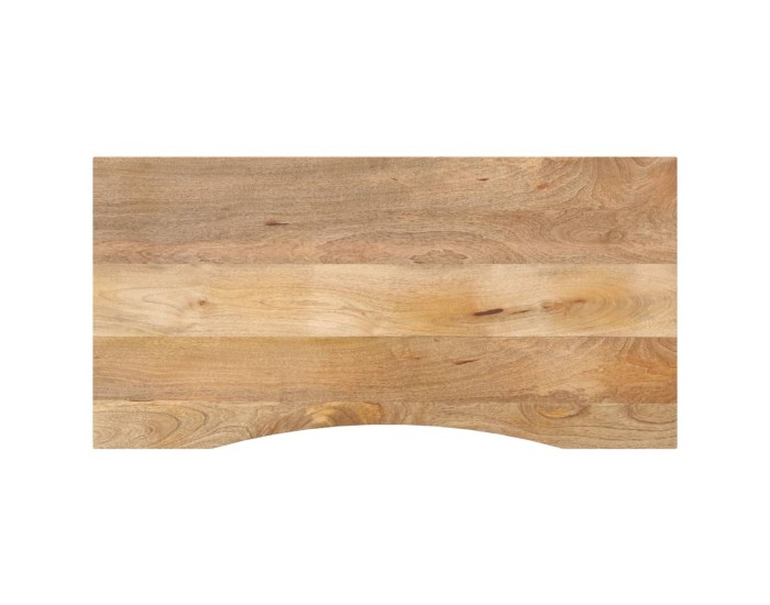 Sonata Blat birou cu decupaj curbat 110x60x2,5cm lemn masiv mango brut