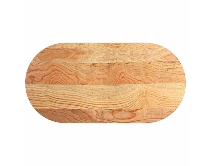 Sonata Blat de masă maro deschis 100x50x4 cm lemn masiv de stejar oval
