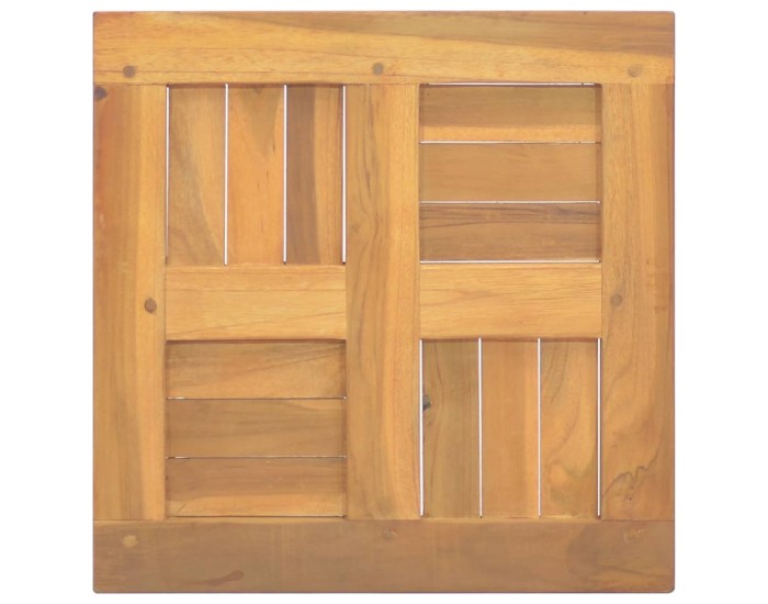 Sonata Blat de masă, 50x50x2,5 cm, lemn masiv de tec, pătrat