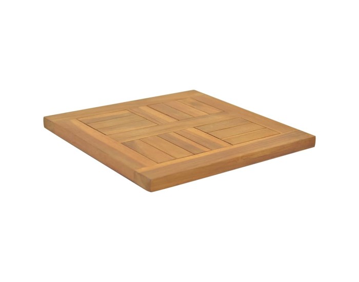 Sonata Blat de masă, 50x50x2,5 cm, lemn masiv de tec, pătrat