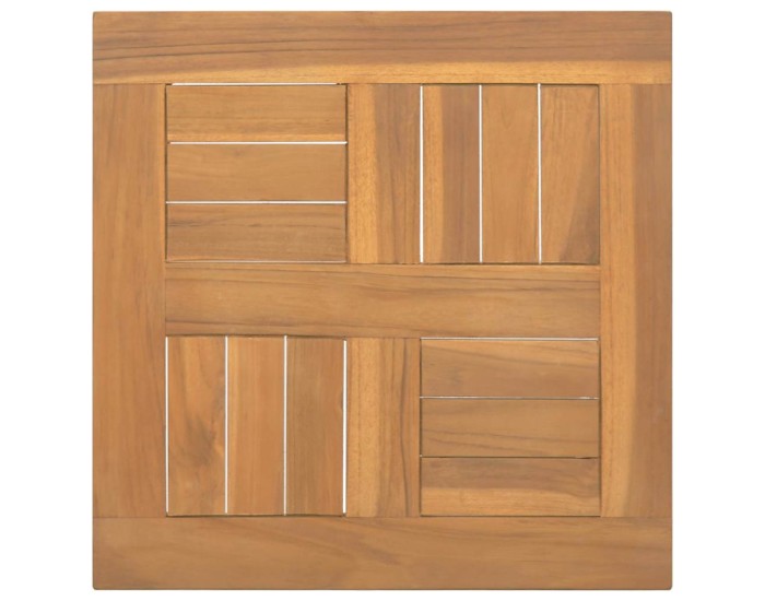 Sonata Blat de masă, 50x50x2,5 cm, lemn masiv de tec, pătrat