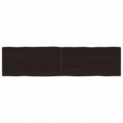Sonata H Плот за маса тъмнокафяв 160x40x(2-4) см обработен масивен дъб - Piese pentru mese
