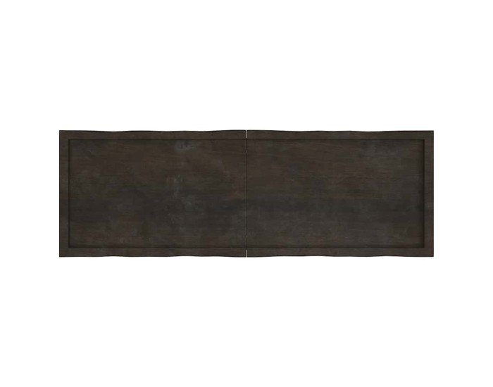 Sonata Blat masă, 160x50x4 cm, gri, lemn stejar tratat contur organic