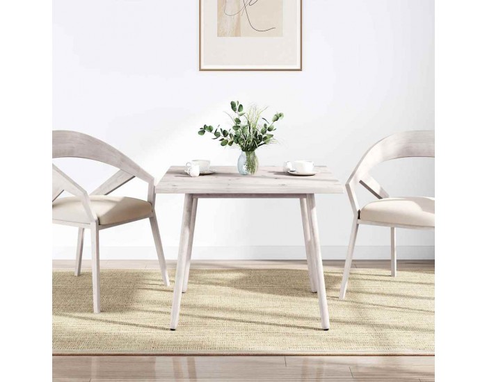 Sonata H Плот за маса, бял, 90x90x2,5 см, бор масив, квадратен