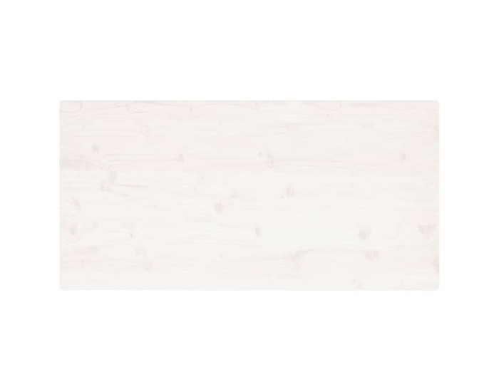 Sonata Blat de masă alb 100x50x2,5 cm lemn masiv de pin dreptunghiular