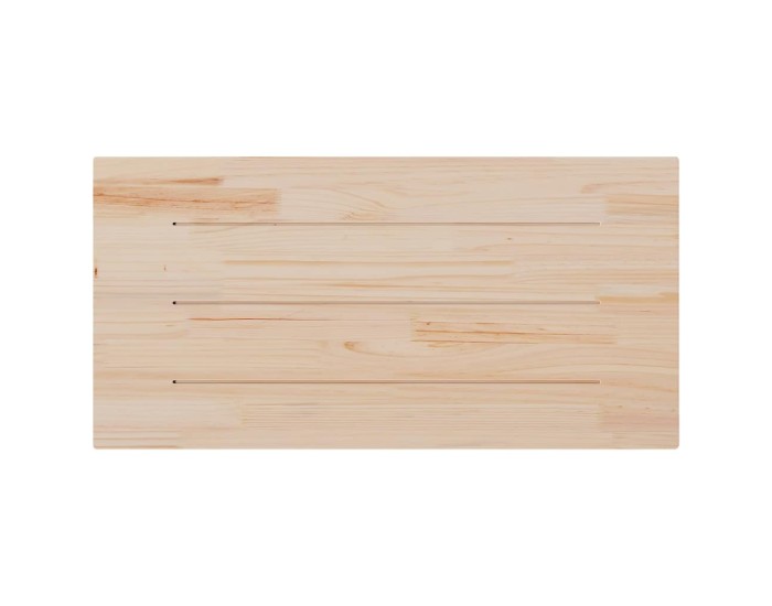 Sonata Blat de masă alb 100x50x2,5 cm lemn masiv de pin dreptunghiular