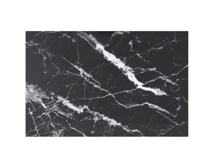 Sonata Blat masă negru 100x62 cm 8mm sticlă securizată design marmură