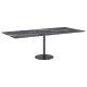 Sonata Blat masă negru 100x62 cm 8mm sticlă securizată design marmură
