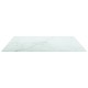 Sonata Blat masă alb 70x70 cm 6 mm sticlă securizată design marmură