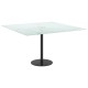 Sonata Blat masă alb 70x70 cm 6 mm sticlă securizată design marmură