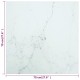 Sonata Blat masă alb 70x70 cm 6 mm sticlă securizată design marmură