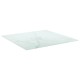 Sonata Blat masă alb 70x70 cm 6 mm sticlă securizată design marmură