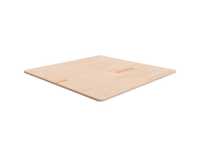 Sonata Blat de masă pătrat, 90x90x1,5cm, lemn masiv stejar netratat
