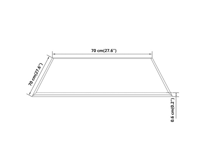 Sonata Blat de masă din sticlă securizată, pătrat, 700 x 700 mm