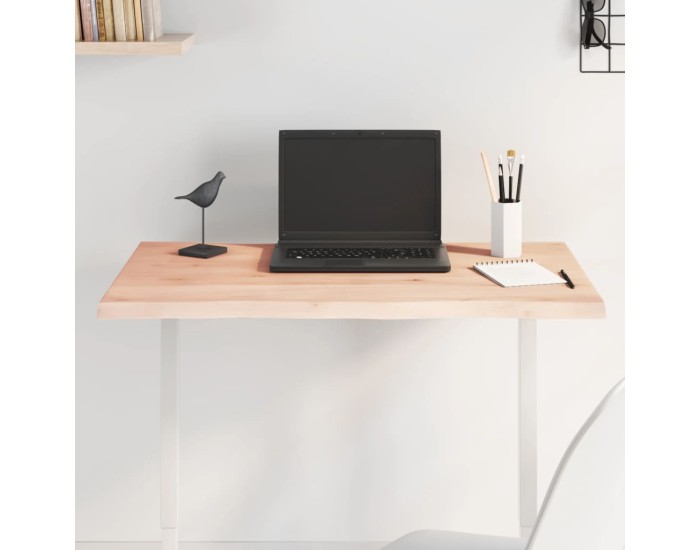Sonata Blat masă 80x40x2 cm lemn masiv stejar netratat contur organic