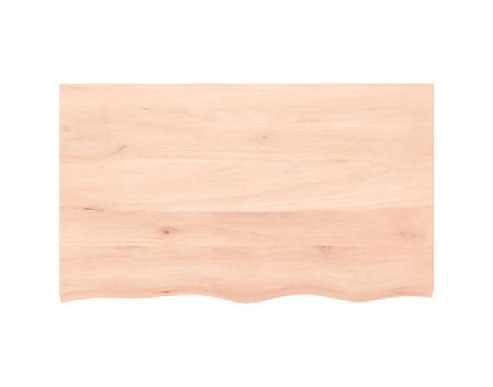 Sonata Blat de masă, 100x60x(2-4) cm, lemn masiv de stejar netratat