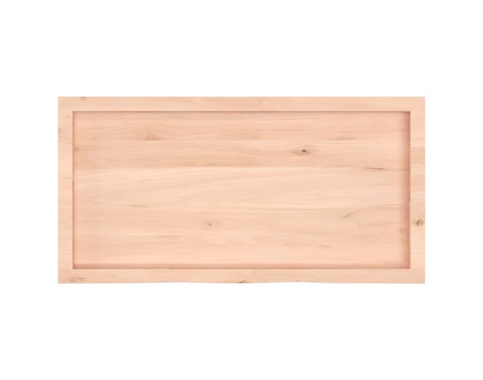 Sonata Blat de masă, 100x50x(2-6) cm, lemn masiv de stejar netratat