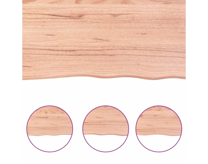 Sonata Blat de masă maro 60x60x(2-6) cm, lemn masiv stejar tratat