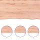 Sonata H Плот за маса светлокафяв 120x40x(2-4) см обработен масивен дъб