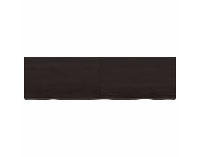 Sonata H Плот за маса тъмнокафяв 140x40x(2-4) см обработен масивен дъб